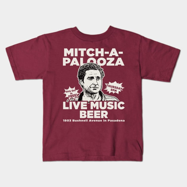 Mitch-A-Palooza Flyer Dks Kids T-Shirt by Alema Art